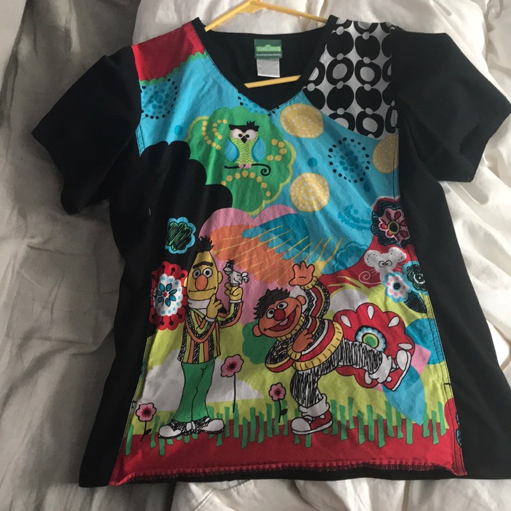 Sesame Street scrub top